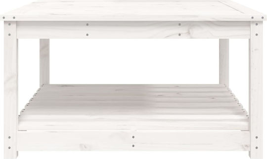 Tisch für kleine Außenbereiche Stabil Weiß 82.5x82.5x45cm