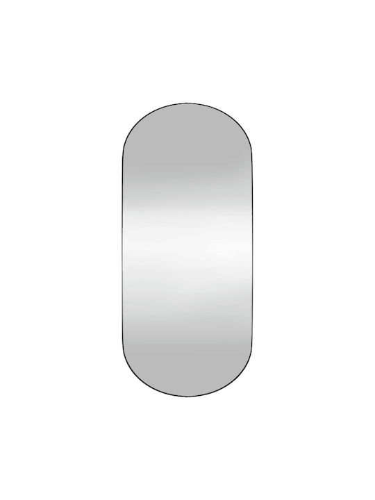 vidaXL Wall Mirror Oval with Glass Frame 60x25cm 1pcs