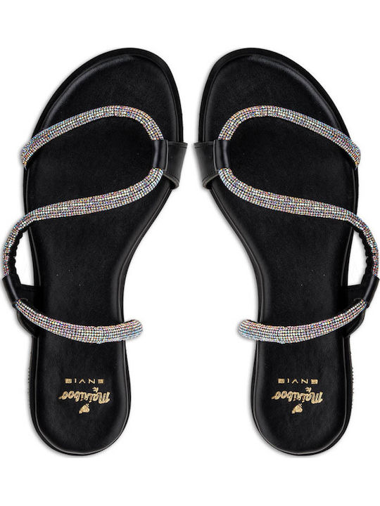 Women's Flat Sandals in Black Color