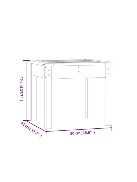 Wooden Masa Masa de lounge pentru spații exterioare mici Alb 50x44x45buc