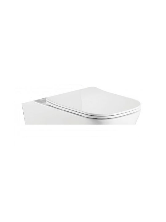 Bianco Ceramica Καπάκι Λεκάνης Slim Soft Close από Βακελίτη Λευκό