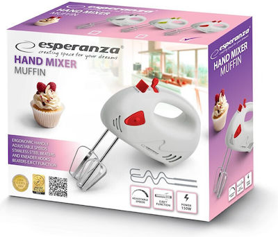 Esperanza Hand Mixer 125W White