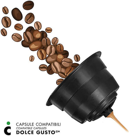IL Caffe Italiano Capsules Espresso Dek Decaffeine Compatible with Machine Dolce Gusto 16caps,tobolek