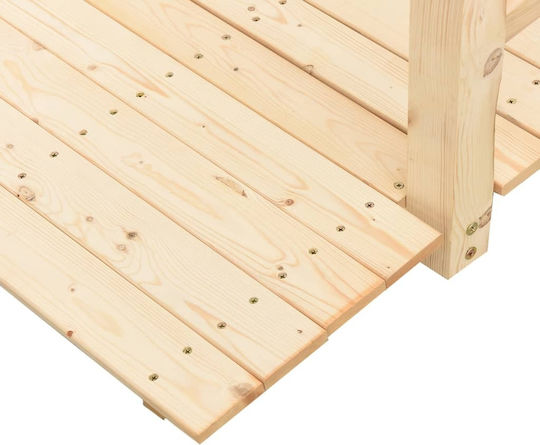 vidaXL Decorațiune Podul de Grădină Lemnoasă 150bucx67bucx56buc 363355