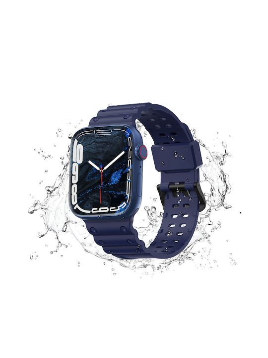 Hurtel Triple Protection Strap Navy Blue (Apple Watch SE, 8, 7, 6, 5, 4, 3, 2, 1.)