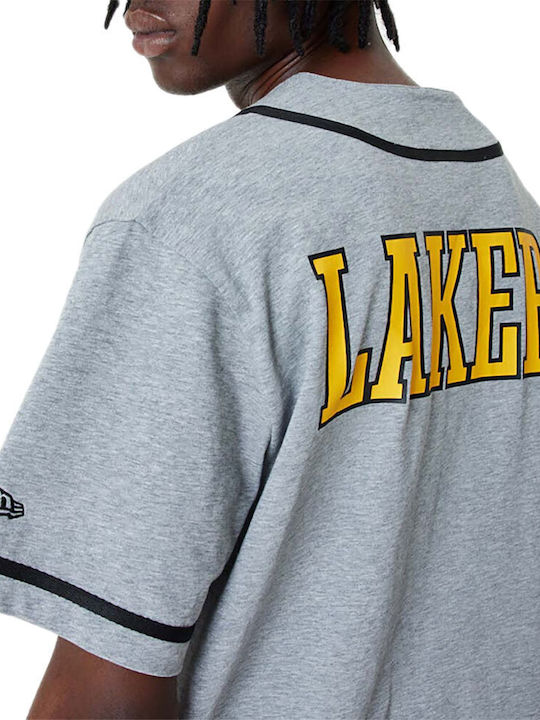 LA Lakers Къс ръкав Памучен Риза Сив