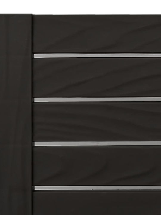 Liegestuhl Kunststoff Schwarz 155x58x83cm.