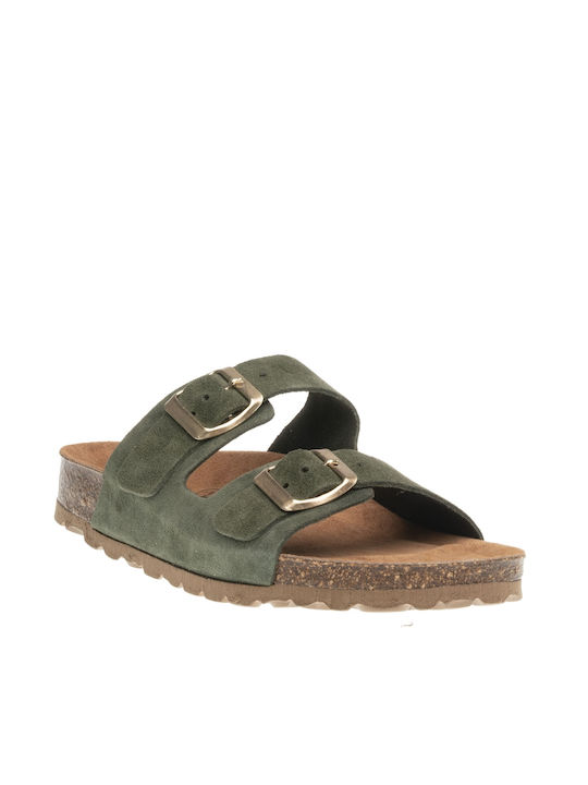 Flivver Anatomic Leather Women's Sandals Green