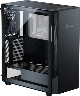 Seasonic Arch Q503 Midi Tower Computer Case with Window Panel Black