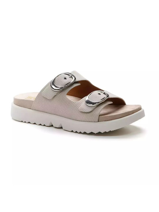 Stonefly Women's Flat Sandals in Beige Color