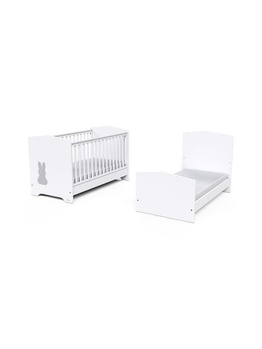 Casababy Rabbit Seturi de mobilier pentru copii cu Pat și Comodă Alb / Maro