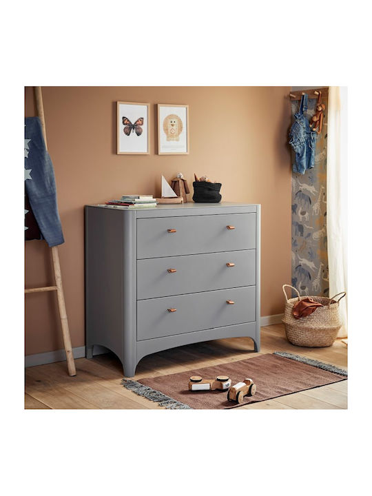 Baby Kommode mit 3 Schubladen Gray 50x94x