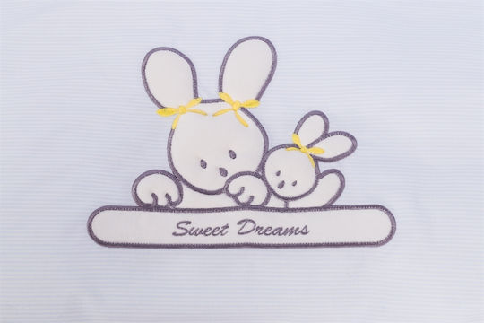 Tuttolina Σετ Κούνιας Rabbits Μπλε 7τμχ