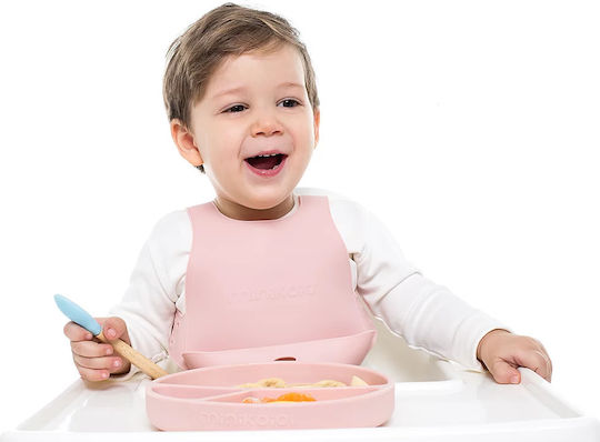 Minikoioi Παιδικό Πιάτο Φαγητού από Σιλικόνη Portions Rose