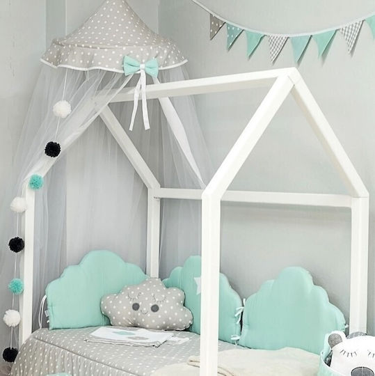 Baby Star Cloud Crib Bumpers Classic Inside Green 40x200cm