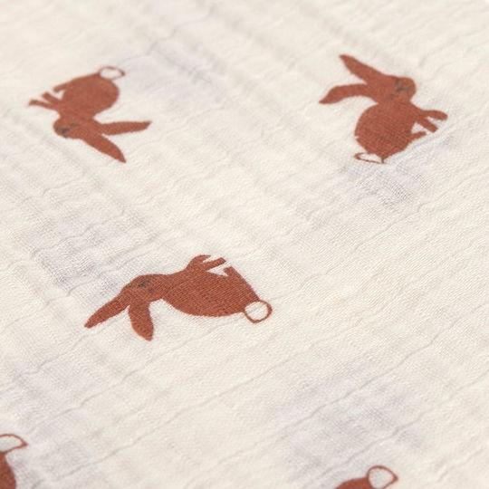Laessig Little Forest Rabbit Pânze de Înfășat Roz 60x60εκ. 3buc