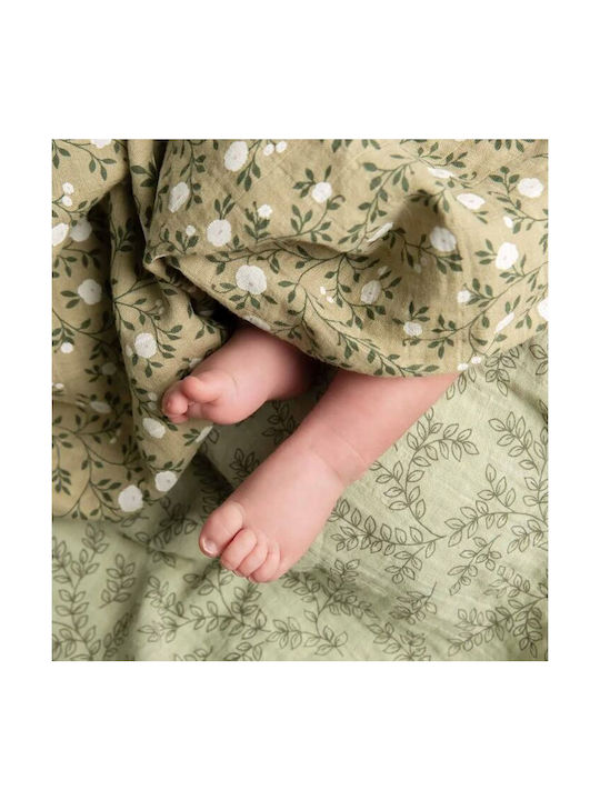 A Little Lovely Company Muslin Swaddle Wraps Beige 60x60cm. 2pcs