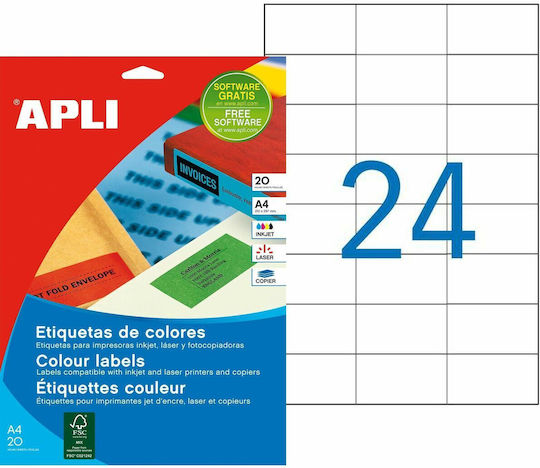 Apli Autocolante mici in Verde Culoare 70x37mm