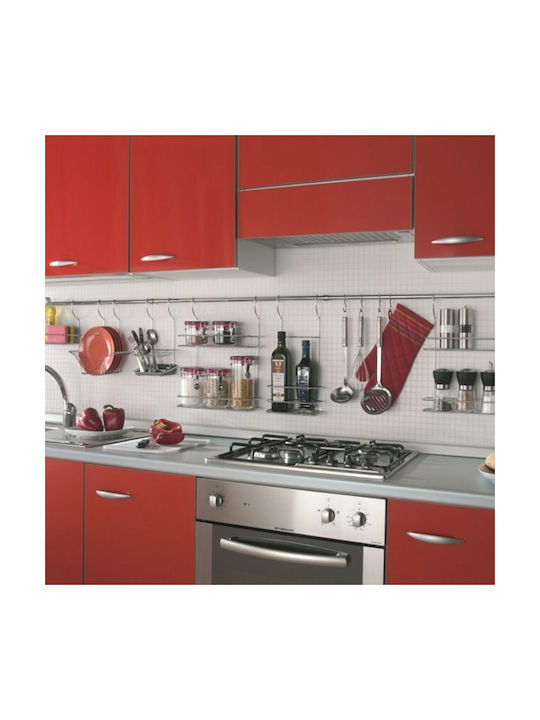 Metaltex Lonardo Βάση για Χαρτί Κουζίνας Μεταλλική Ασημί 35x8x30cm 350317