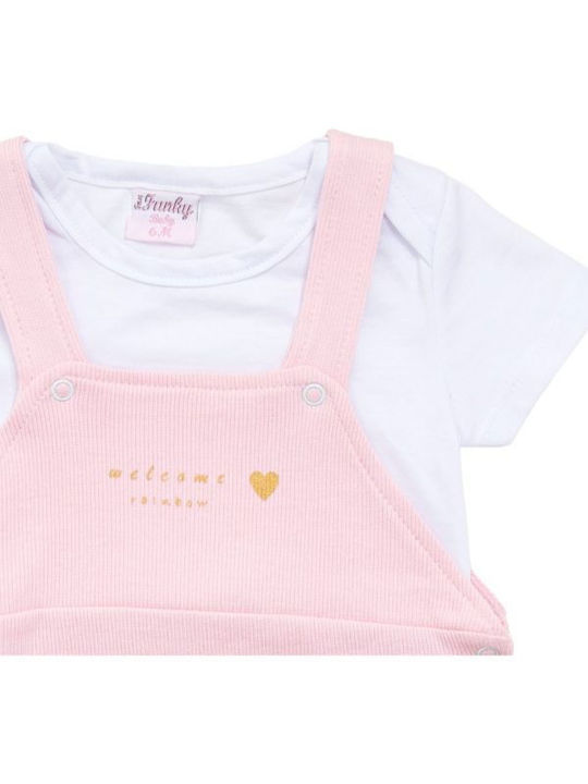 Funky Set Baby Strampler Kurzärmelig mit Shorts Rosa