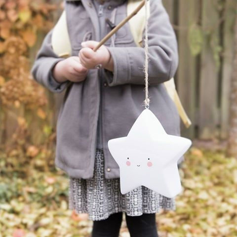 A Little Lovely Company Led Kids Decorative Lamp Star with Color Changes White