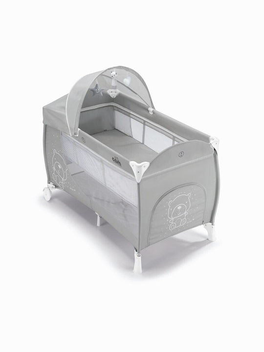Cam Daily Plus Playpen 2 Levels with Changing Table & Mattress Gray 128.5x73cm