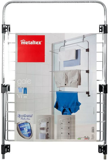 Metaltex Gale Folding Clothes Drying Rack Hanging Metallic with Hanging Length 11m