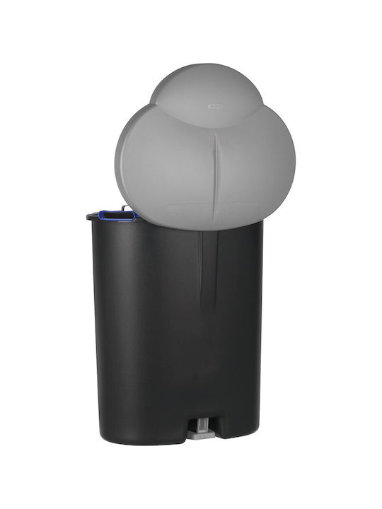 Curver Plastic Waste Bin with Pedal Black 17lt