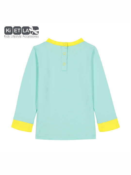 KiETLA Kinder Badeanzug UV-Schutz (UV) Langarm-Shirt Türkis