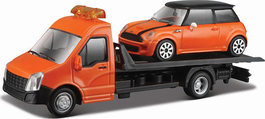 Bburago Set with Truck 1:43 Mini Cooper S - Orange for 3++ Years