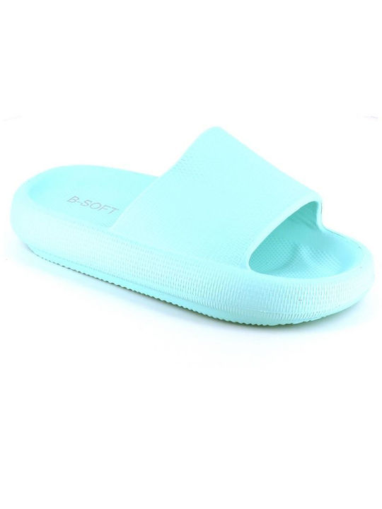 B-Soft Women's Slides Light Blue