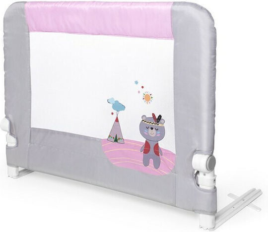Interbaby Indio Foldable Bed Rail Guard Simple Placement made of Fabric in Pink Color 90x70cm 1pcs