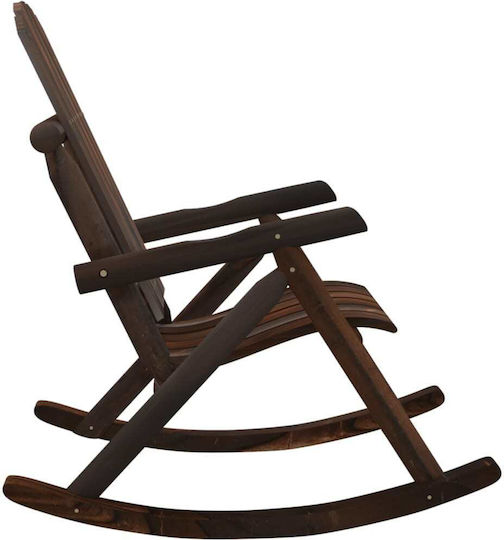 Schaukelstuhl Hölzernes Braun 1Stück 69x96x101cm.