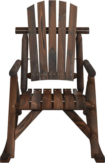 Schaukelstuhl Hölzernes Braun 1Stück 69x96x101cm.