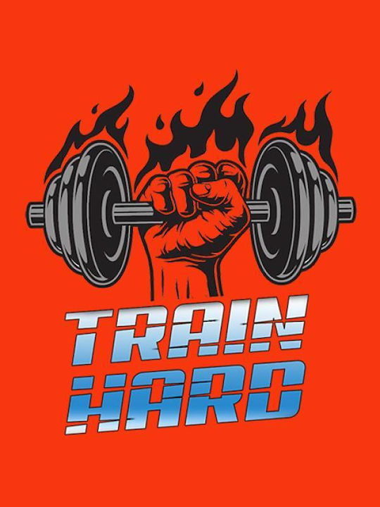 Takeposition Φούτερ με Κουκούλα Slipknot H-cool Train Hard σε Κόκκινο χρώμα