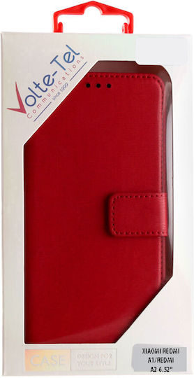 Volte-Tel Allure Magnet Buchen Sie Synthetisches Leder Rot (Redmi A1)