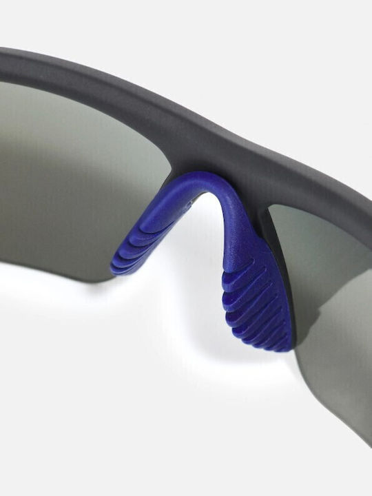 Nike Skylon Ace Men's Sunglasses with Gray Plastic Frame and Blue Mirror Lens FQ4683-014