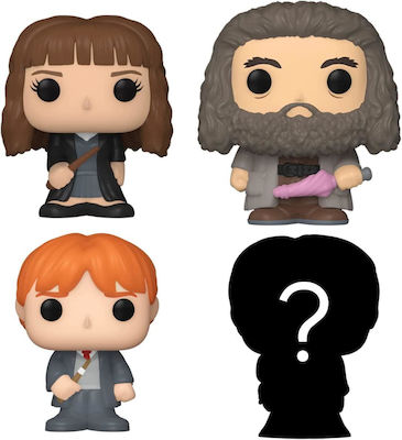 Funko Bitty Pop! Movies: Harry Potter - Hermione Granger, Rubeus Hagrid, Ron Weasley & Mystery Chase