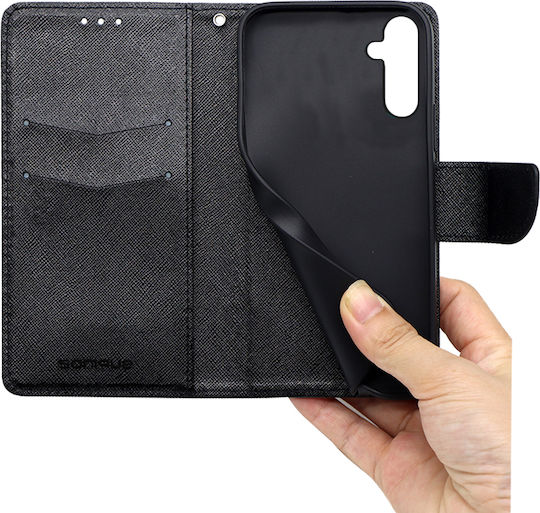 Sonique Trend Book Synthetic Leather / Silicone Black (Galaxy A34)