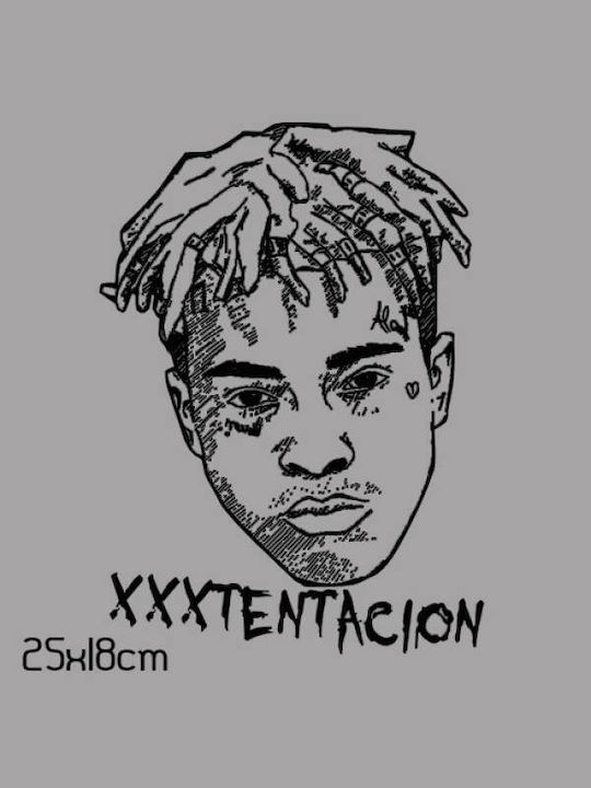 Takeposition Φούτερ Ζακέτα με Κουκούλα XXXTentacion σε Γκρι χρώμα