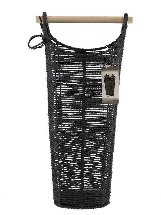 Καλάθι Απλύτων Ξύλινο 24x35x55cm Μαύρο