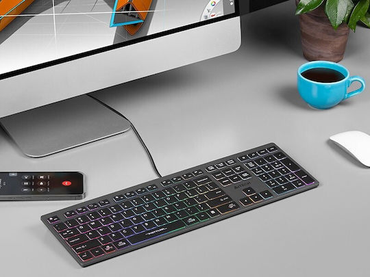 A4Tech Fstyler FX60H Gaming Πληκτρολόγιο με RGB φωτισμό (Αγγλικό US)