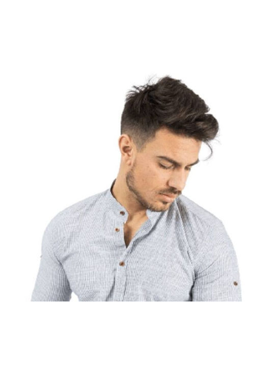 Long-sleeved Linen Shirt Gray