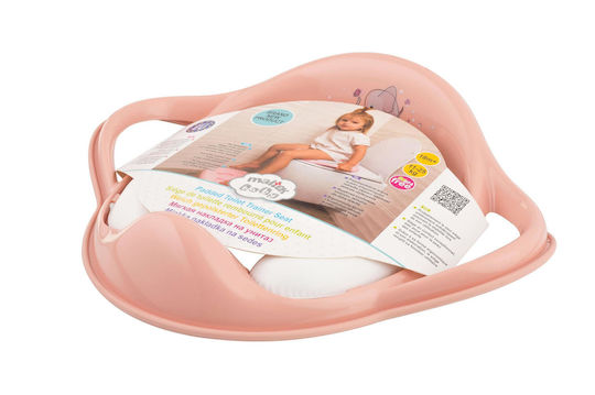 Maltex Toddler Toilet Seat Pink with Handles and Cushion