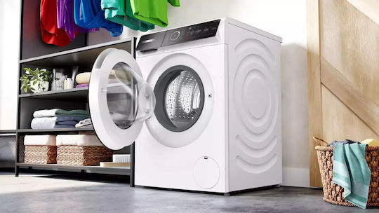 Bosch Πλυντήριο Ρούχων 10kg με Τεχνολογία Ατμού 1400 Στροφών Home Connect WGB25410GR