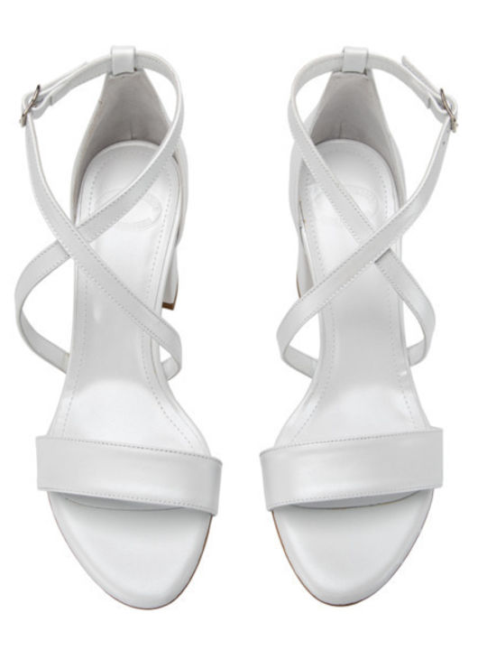 Philio Leather Women's Sandals White