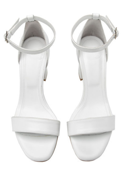Leder Sandalen Weiß