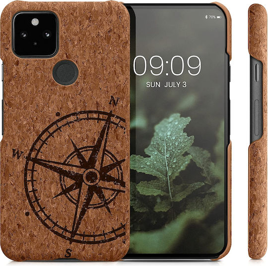 KWmobile Navigational Compass Back Cover Ξύλινο Καφέ (Google Pixel 5)