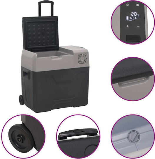 vidaXL Aria Trade Tragbares Kühlschrank 30lt Schwarz