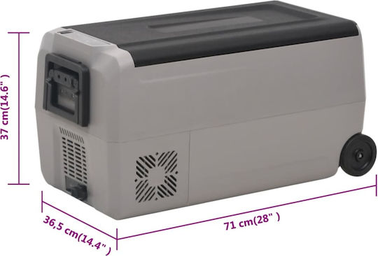 vidaXL Tragbares Kühlschrank 36lt Schwarzes